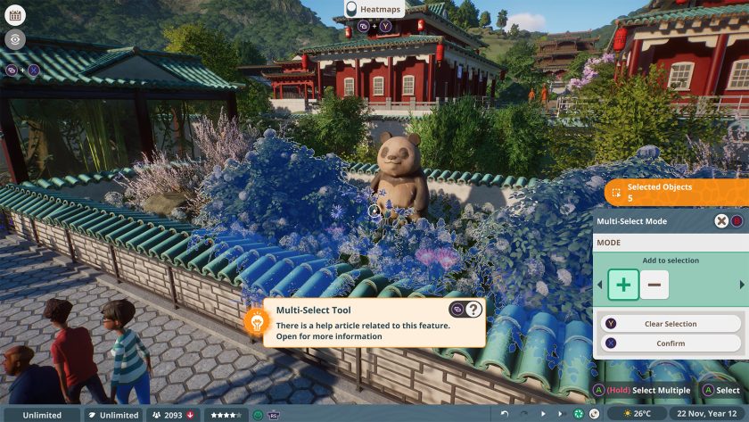 Planet Zoo: Console Edition - Multi select tooltips