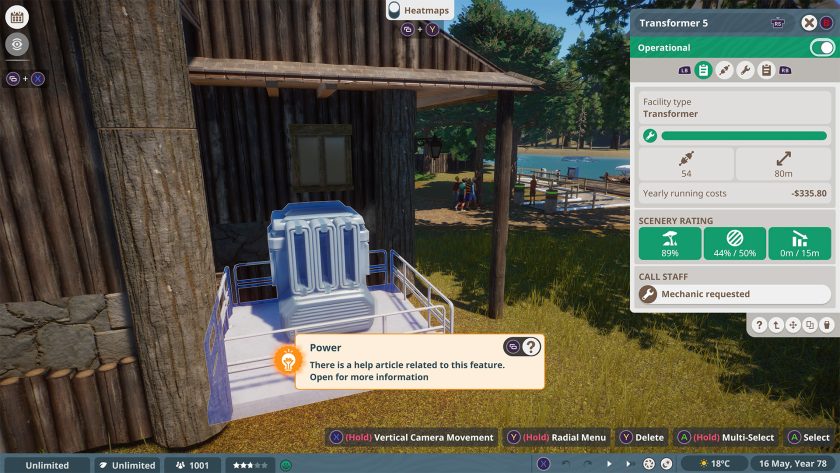 Planet Zoo: Console Edition - Power tooltips